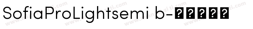 SofiaProLightsemi b字体转换